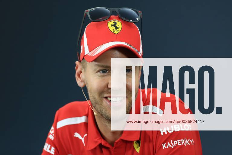 4th October 2018, Suzuka International Racing Course, Suzuka City, Japan; Formula One of Japan, driver arrivals and press conference PK Pressekonferenz Scuderia Ferrari, Sebastian Vettel ActionPlus12067938 Octane