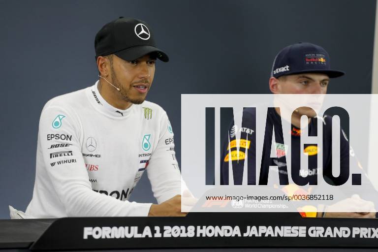 Motorsports: FIA Formula One World Championship WM Weltmeisterschaft 2018, Grand Prix of Japan, World Championship 2018 Grand Prix Japan 33 Max Verstappen (NDL, Red Bull Racing), 44 Lewis Hamilton (GBR, Mercedes AMG Petronas F1 Team), Suzuka Japan