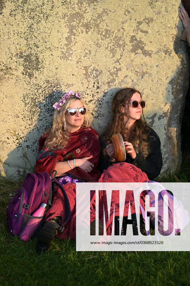 Summer Solstice Stonehenge Revellers including Hippies and Druids return to Stonehenge to celebrate the summer Solstice. Thousands descended on the ancient stones to witness the sunrise on the longest day of the year. The sun rose at 4:49am and the official Solstice officially begins at 3;57pm GMT. English Heritage allow controlled access to the ancient stone circle to allow the celebration that marks the official start of summer. Wiltshire Stonehenge UK