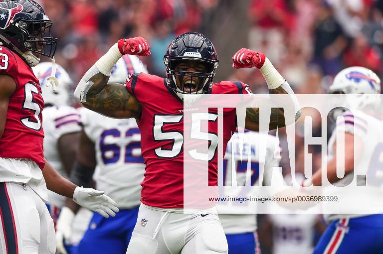 KW41 Sport Themen des Tages HOUSTON, TX - OCTOBER 14: Houston Texans linebacker Benardrick McKinney (55) celebrates a sack during the football game between the Buffalo Bills and Houston Texans on October 14, 2018 at NRG Stadium in Houston, Texas. (Photo by Daniel Dunn Icon Sportswire) NFL American Football Herren USA OCT 14 Bills at Texans Icon181014001