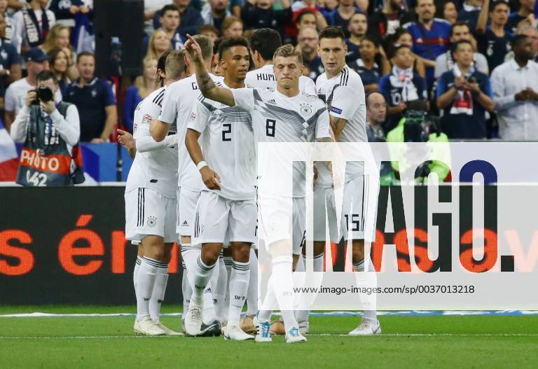 Paris Football Nations League France vs Germany Cheers Toni Kroos Ger after his goal to 0 1 DFB regulations prohibit any use of images as image sequences and or quasi video