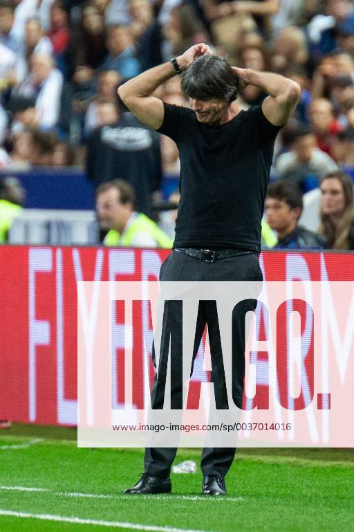 Football Nations League France Germany v l Head Coach National coach Joachim Loew DFB German Football Association gives gestures gesticulate gestures gestures gestures gestures DFL DFB REGULATIONS PROHIBIT ANY USE OF PHOTOGRAPH as IMAGE SEQUENCES and or QUASI VIDEO Paris
