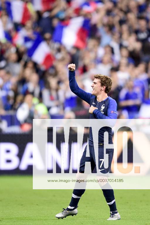 Joie des joueurs de l equipe de France apres le but de Antoine Griezmann (France) FOOTBALL : France vs Allemagne - Ligue des Nations UEFA - St Denis - 16 10 2018 JBAutissier Panoramic
