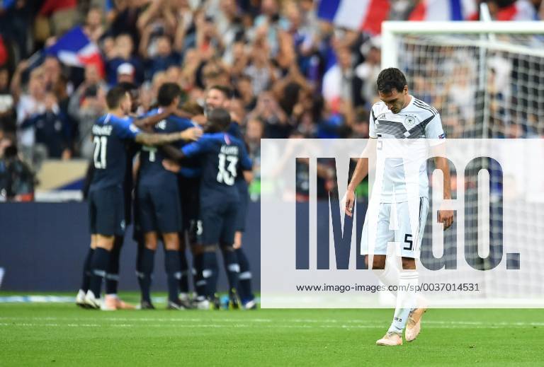 Football UEFA Nations League France Germany on 16 10 2018 at Stade de France in Paris Mats Hummels Germany is disappointed after the 2 1 DFB regulations prohibit any use of images as image sequences and or quasi video