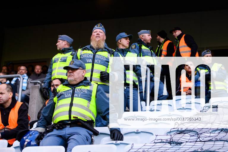 Order guards during the football match in Allsvenskan between Malmö FF and Hammarby on October 20, 2018 in Malmö
