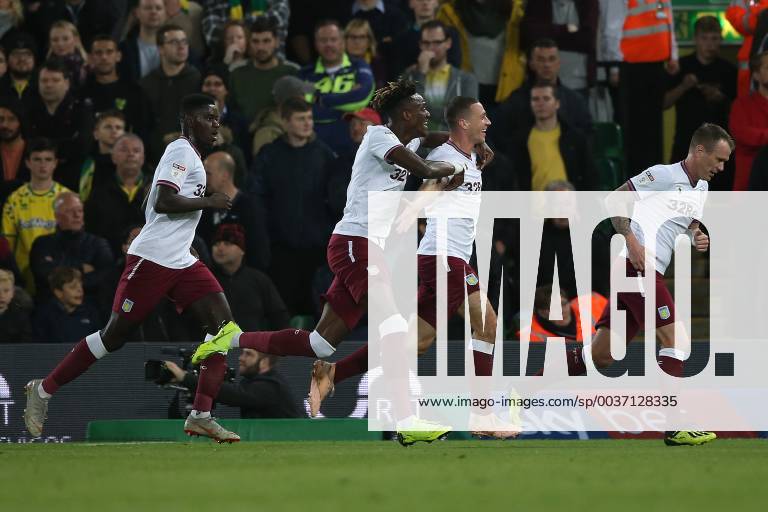 Norwich City v Aston Villa Sky Bet Championship James Chester of Aston Villa celebrates scoring his side?s 1st goal during the Sky Bet Championship match at Carrow Road, Norwich Content Not Available For UK Newspapers