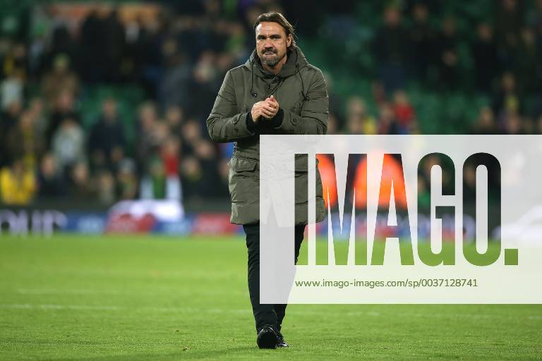Norwich City v Aston Villa Sky Bet Championship Norwich Head Coach Daniel Farke applauds the fans at the end of the Sky Bet Championship match at Carrow Road, Norwich Content Not Available For UK Newspapers