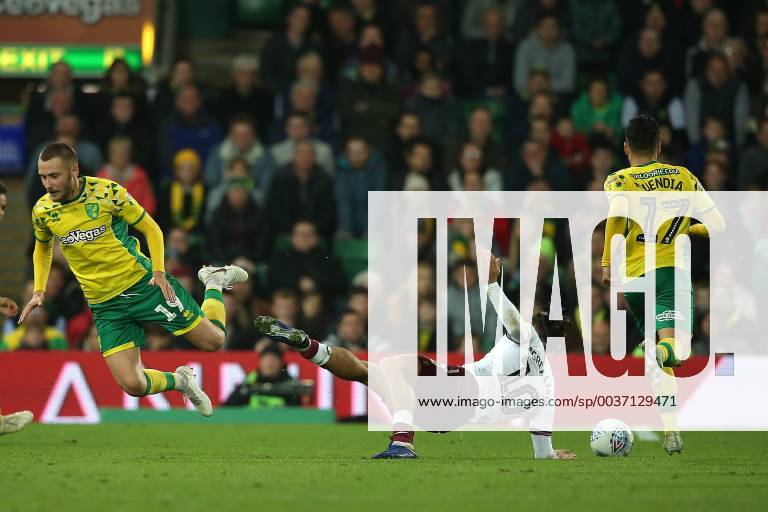 Norwich City v Aston Villa Sky Bet Championship Jack Grealish of Aston Villa is fouled by Tom Trybull of Norwich during the Sky Bet Championship match at Carrow Road, Norwich Content Not Available For UK Newspapers