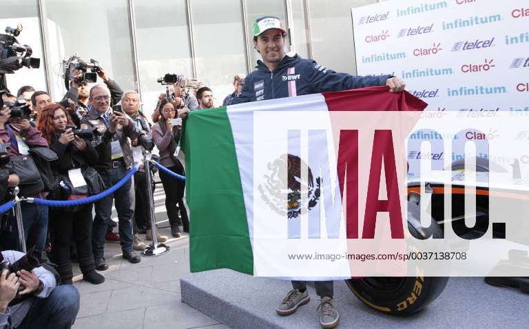Formula one pilot Sergio Perez participates in a press conference PK Pressekonferenz in Mexico City, Mexico, 24 October 2018. Mexican Sergio Checo Perez, of Force India, wished that it rains during the Mexico Formula One Grand Prix so that the conditions are more equal for all the pilots. Checo Perez summons the rain for the Mexico Grand Prix !ACHTUNG: NUR REDAKTIONELLE NUTZUNG!