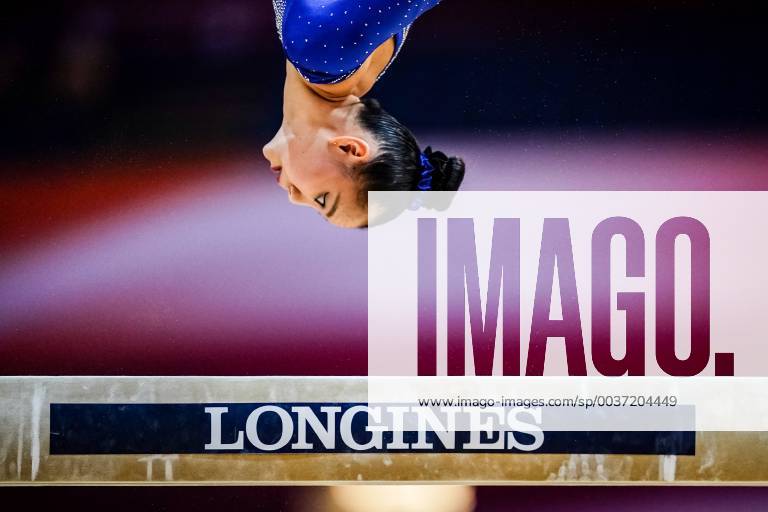 Doha, Qatar - Kara Eaker of  United States during Balance Beam qualification at the Aspire Dome in Doha, Qatar, Artistic FIG Gymnastics World Championships on 27 of October 2018. FIG World Artistic Gymnastics Championship 2018 - Day 3 - ZUMAn230 20181027_zaa_n230_590