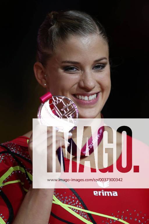 Elisabeth Seitz GER after apparatus final at 2018 Artistic Gymnastics World Championships in Doha 02 11 2018