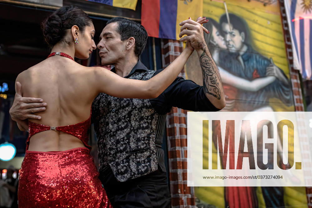 Artists dance tango at the La Boca secat, in a practically empty food establishment before the change of government amid economic and social upheaval. President-elect Javier Milei of La Libertad Avanza, a far-right libertarian who burst onto the Argentine political scene with eccentric and radical proposals, will take office on Sunday, December 10, replacing incumbent Peronist Alberto Fernandez. Milei describes himself as an anarcho-capitalist libertarian who wants to drastically reduce the size of the state and replace the local peso with the US dollar. The new administration will face the challenge of reducing the country s 140% annual inflation and 44.7% poverty, as recently announced b - ZUMAs197 20231209_aaa_s197_259