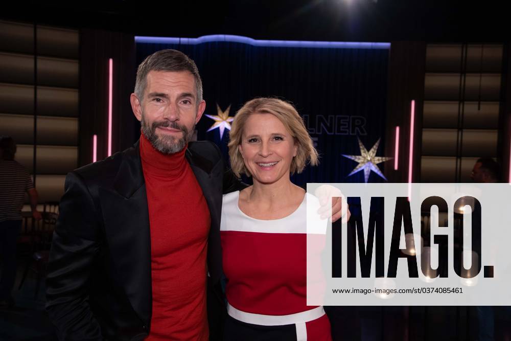 From left Micky BEISENHERZ, presenter, Susan LINK, presenter, host of the program Koelner Treff on WDR television