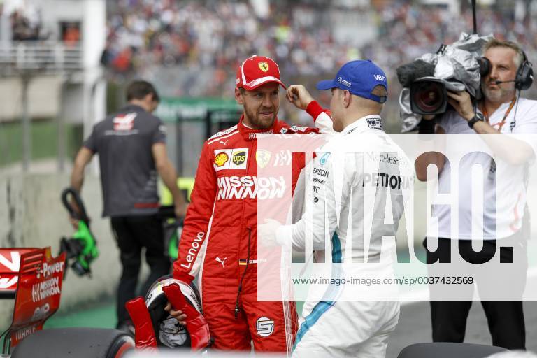 Motorsports: FIA Formula One World Championship WM Weltmeisterschaft 2018, Grand Prix of Brazil World Championship;2018;Grand Prix;Brazil , , 5 Sebastian Vettel (GER, Scuderia Ferrari) 77 Valtteri Bottas (FIN, Mercedes AMG Petronas), Sao Paulo Brazil