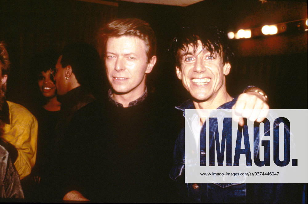 Iggy Pop and David Bowie photographed in December 1986. Retna Ltd Credit all Uses Iggy Pop and David Bowie photographed in December 1986. Retna Ltd Credit all Uses, Credit: Retna Ltd Avalon