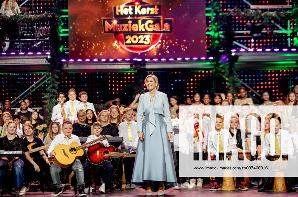 Bussum Queen Maxima at the recordings for the Christmas Music Gala 2023 of the More Music in the Classroom foundation, recorded and broadcast by AVROTROS. Â