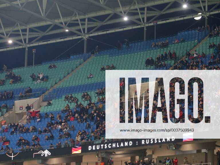 Empty spectator ranks friendly match international match Germany vs Russia DFB regulations prohibit any use of photographs as image sequences and or quasi video friendly match international match Germany vs Russia 2018 19 football 15 11 2018 Leipzig