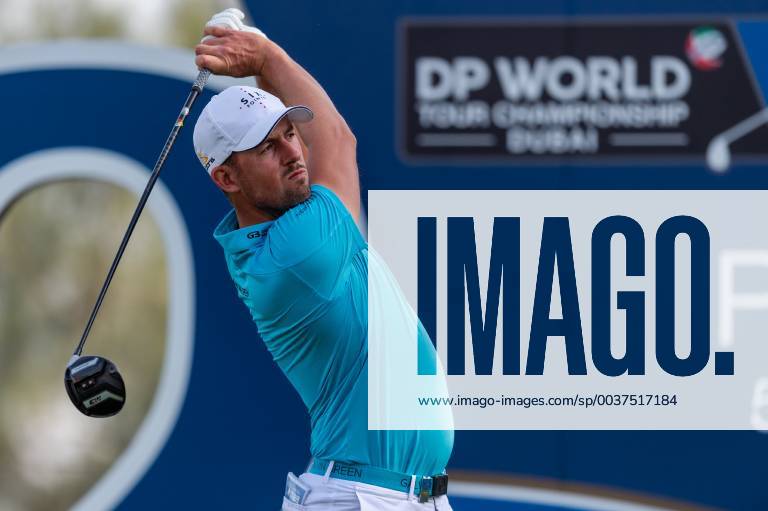 Alexander Bjork of Sweden tees off at the second hole in round 2 during the DP World Tour Championship at Jumeirah Golf Estates, Dubai, UAE on 16 November 2018.