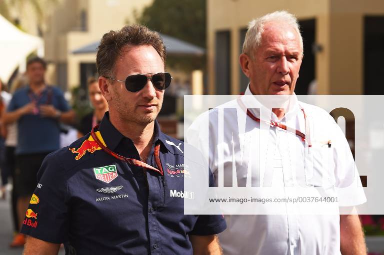 Formula 1 FIA Abu Dhabi Grand Prix 2018 Race v l Christian Horner Team Principal Red Bull Racing Dr Helmut Marko Consultant Red Bull Racing Abu Dhabi eel-fotografie Eberhard Krieger