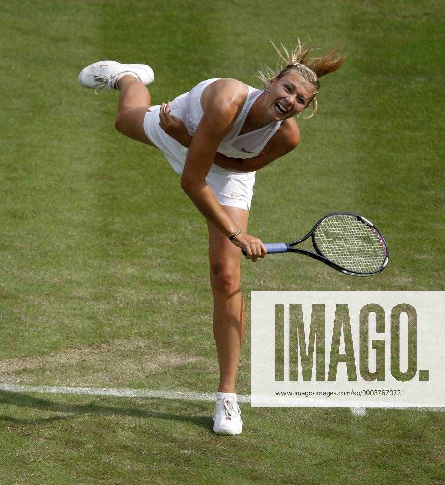 Maria Sharapova (Rußland) Tennis Damen All England Championships 2008, Grand Slam, WTA Tour Einzelbild Wimbledon London Dynamik,