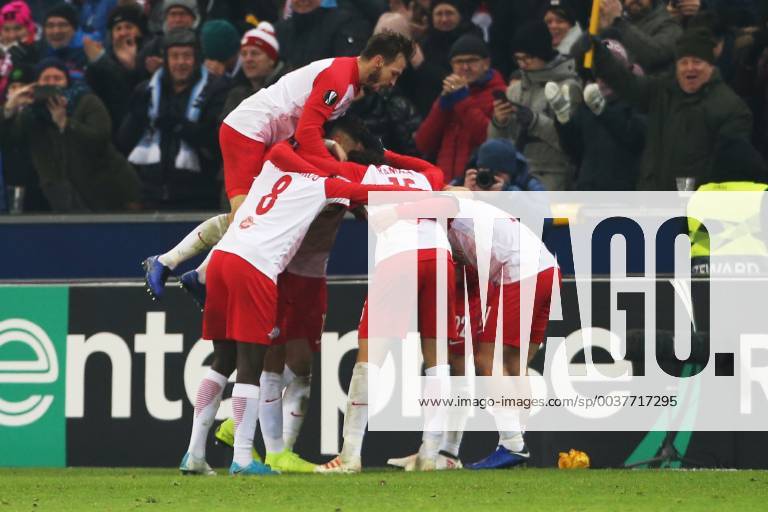 SOCCER - UEFA EL, RBS vs RB Leipzig SALZBURG,AUSTRIA,29.NOV.18 - SOCCER - UEFA Europa League, group stage, Red Bull Salzburg vs RasenBallsport Leipzig. Image shows the rejoicing of RBS. GEPAxpictures xMathiasxMandl