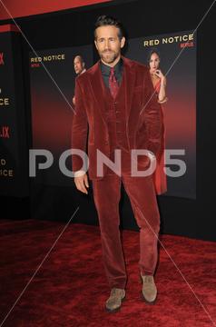 Ryan Reynolds at the World Premiere of Netflix's 'Red Notice' held at the L.A. LIVE in Los Angeles, USA on November 3, 2021. actor actress celebrity talent actors actresses entertainment cinema red carpet premiere movie star celebrities fashion hollywood famous fame popular movies film success dress artist california event attractive