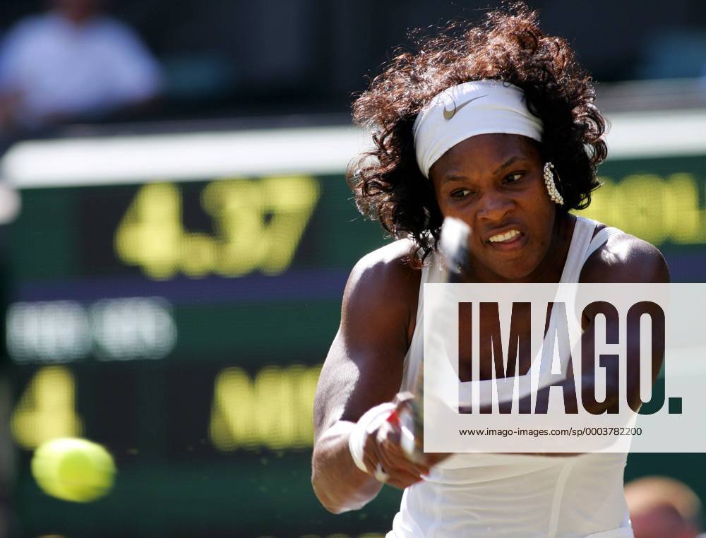 Serena Williams (USA) Tennis Damen All England Championships 2008, Grand Slam, WTA Tour Einzelbild Wimbledon London Dynamik,
