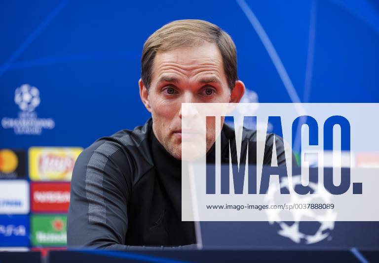 10th December 2018, Rajko Mitic Stadium, Belgrade, Serbia; UEFA Champions League football, Red Star Belgrade versus Paris Saint-Germain press conference PK Pressekonferenz Head Coach Thomas Tuchel of Paris Saint-Germain faces the media ActionPlus12086674 NikolaxKrstic