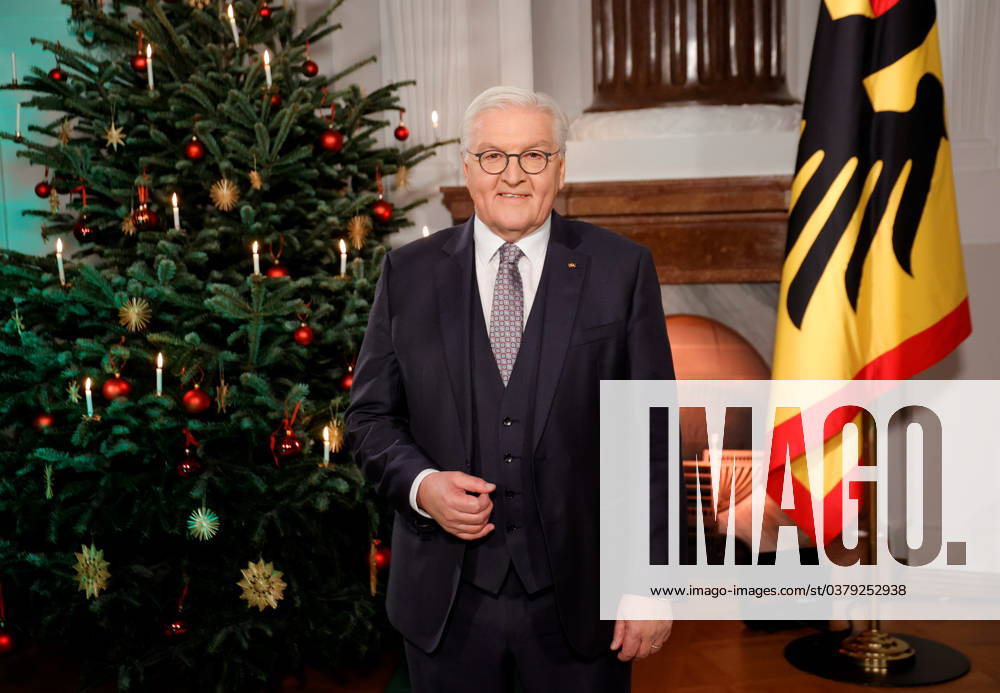 Frank Walter Steinmeier, Federal President, Germany, Berlin, Bellevue Palace, Christmas address by the Federal President, 22 12 2023, ATTENTION EDITORS Please note the following embargo periods News agencies Free after publication, stating the embargo period Sunday, December 24, 2023, 00