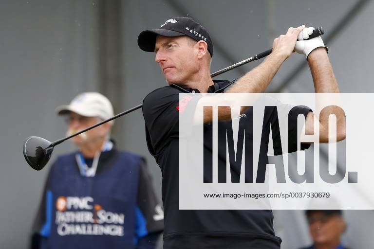 ORLANDO, FL - DECEMBER 14: Jim Furyk tees off on the 1st hole during the Pro-Am of the 2018 PNC Father Son Challenge on December 14, 2018 at the The Ritz-Carlton Golf Club in Orlando, Florida. (Photo by Cliff Welch Icon Sportswire) GOLF: DEC 14 Champions Tour - PNC Father Son Challenge Icon121418151