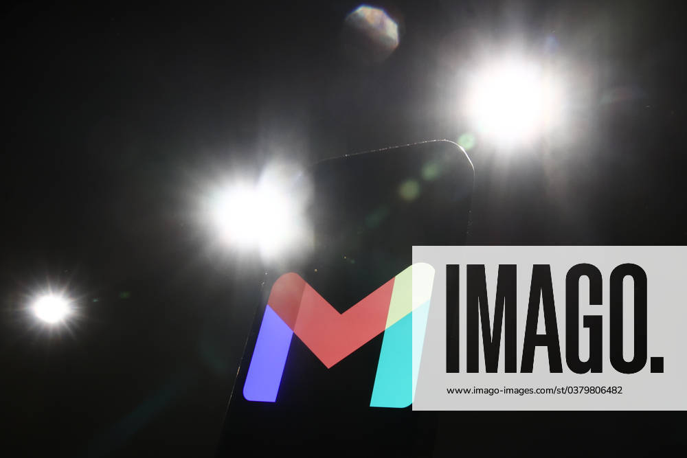 Popular Apps And IT Companies Photo Illustrations Lights and Gmail logo displayed on a phone screen are seen in this illustration photo taken in Krakow, Poland on December 27, 2023. Krakow Poland