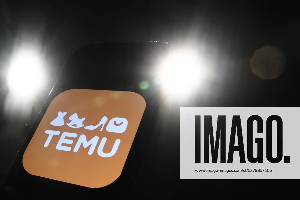 Popular Apps And IT Companies Photo Illustrations Lights and Temu logo displayed on a phone screen are seen in this illustration photo taken in Krakow, Poland on December 27, 2023. Krakow Poland