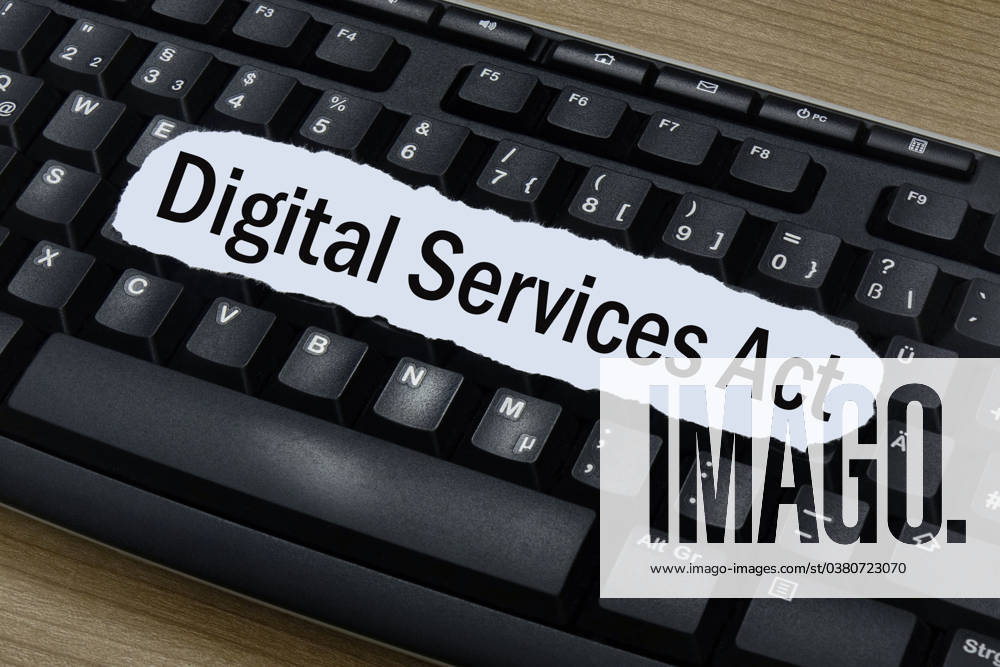 Keyboard and Digital Services Act Keyboard and Digital Services Act, 29 12 2023, Borkwalde, Brandenburg, On a computer keyboard is the lettering Digital Services Act