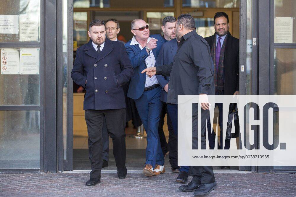 Middlesbrough, Teesside, UK - Middlesbrough, UK. Former England footballer Paul Gascoigne leavingTeesside Crown Court this morning. The 51 year old is charged with sexually assaulting a woman by kissing on a train. Gascoigne was arrested while travelling from York to Newcastle on August 20th & was later charged with sexual assault by touching. Paul Gascoigne Teesside Crown Court - ZUMAl94_ 88261717st