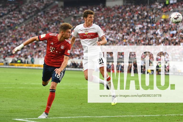 Benjamin Pavard VFB Stuttgart moves to FC Bayern Muenchen archive photo Juan BERNAT Bayern Muenchen action duel against Benjamin Pavard VFB Stuttgart penalty area scene header soccer 1 Bundesliga 2 Matchday Matchday02 VFB Stuttgart FC Bayern Muenchen 0 3 on 01 09 2018 in Stuttgart Germany MERCEDES BENZ ARENA DFL REGULATIONS PROHIBIT ANY USE OF PHOTOGRAPHS AS IMAGE SEQUENCES AND OR QUASI VIDEO Â