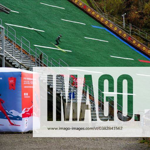 Ski jumping training without snow at the ski jumping site in Oberstdorf, Germany 1247074