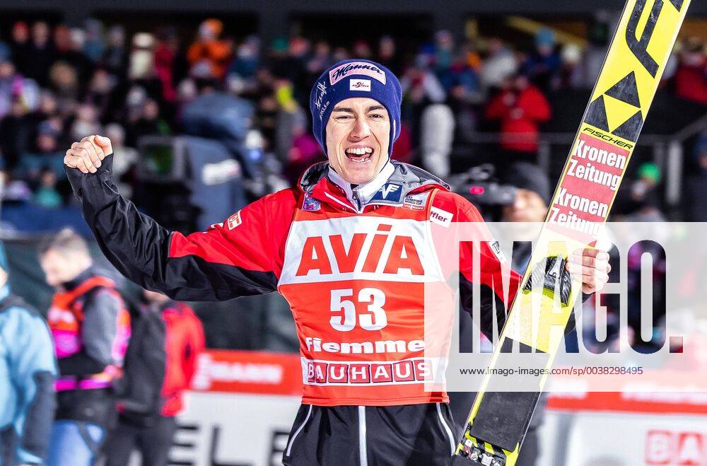 Stadio del Salto Predazzo ITA FIS World Cup Ski Jumping Val di Fiemme Men Award Ceremony in picture 2 place Stefan Kraft AUT 2nd placed Stefan Kraft of Austria during the winner Ceremony for the Four Hills Tournament of FIS Ski Jumping World Cup at the Stadio del Salto in Predazzo Italy on 2019 01 13 Predazzo EX_FEI