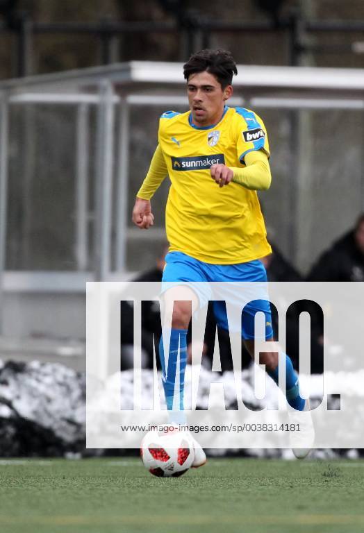 GER 3 League Test match FC Carl Zeiss Jena vs Germania Halberstadt 12 01 19 Jena Ernst Abbe Sports field 3rd place GER 3 League Season 2018 2019 Test match FC Carl Zeiss Jena vs Germania Halberstadt in picture Logan Rogerson Jena DFL regulations prohibit any use of photographs as image sequences and or quasi video