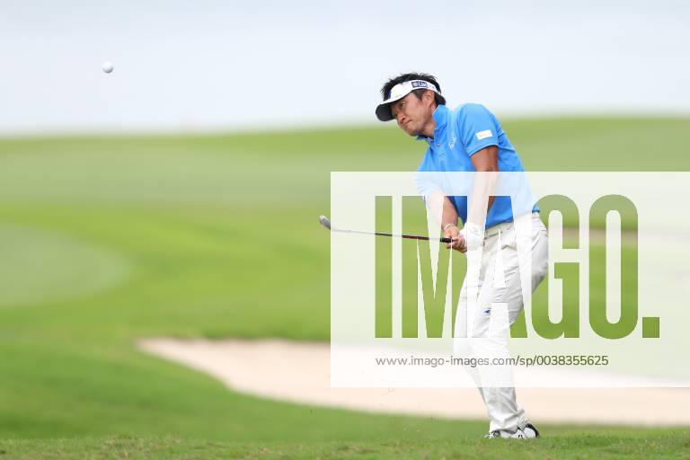 Singapore - Katsumasa Miyamoto of Japan plays a shot on the 6th hole during the second round of the Singapore Open at the Serapong Course, Sentosa Golf Club. Golf 2019: Singapore Open - Second Round - ZUMAm170 88556547st