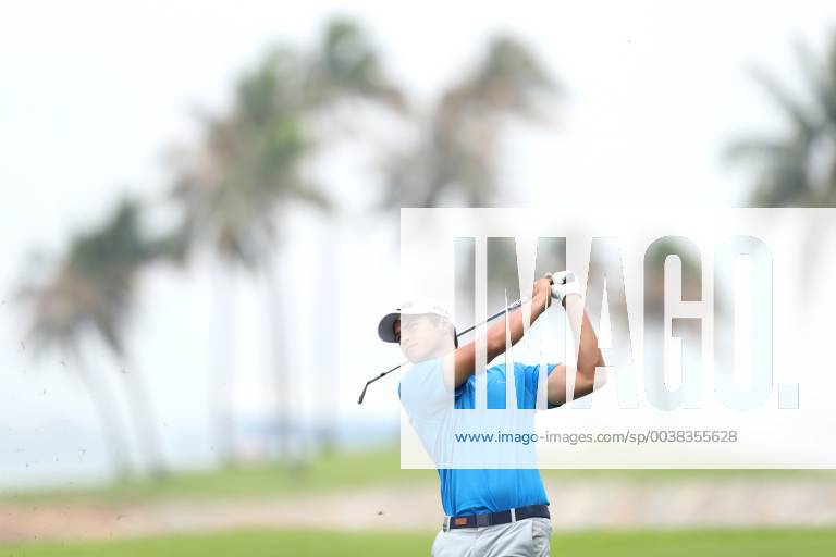 Singapore - Johannes Veerman of the United States plays a shot on the 7th hole during the second round of the Singapore Open at the Serapong Course, Sentosa Golf Club. Golf 2019: Singapore Open - Second Round - ZUMAm170 88556581st