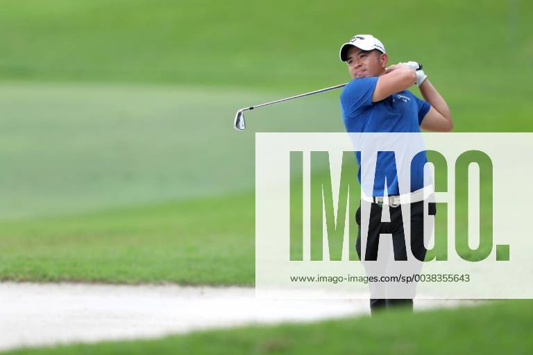 Singapore - Chan Shih-chang of Chinese Taipei plays a shot on the 7th hole during the second round of the Singapore Open at the Serapong Course, Sentosa Golf Club. Golf 2019: Singapore Open - Second Round - ZUMAm170 88556869st