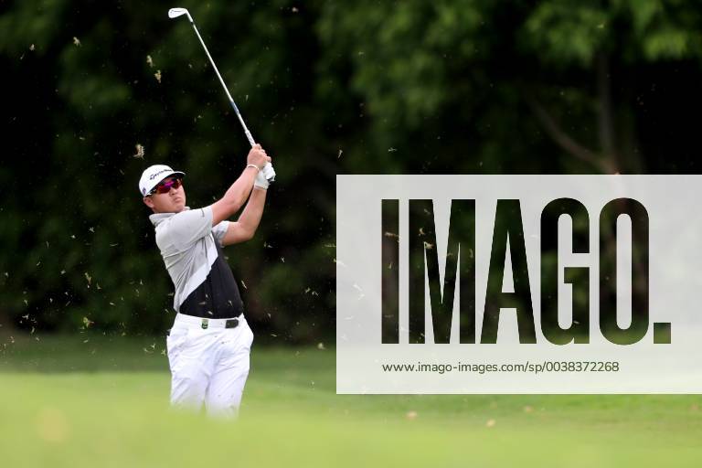 Singapore - Taihei Sato of Japan plays a shot on the 11th hole during the third round of the Singapore Open at the Serapong Course, Sentosa Golf Club. Golf 2019: Singapore Open - Third Round - ZUMAm170 88591968st