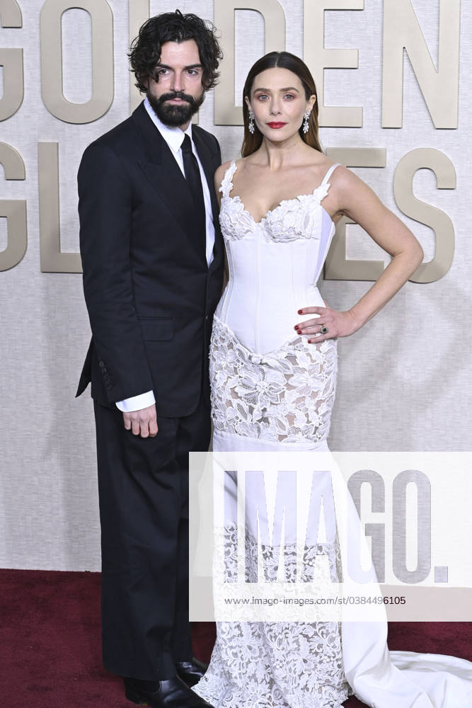 Robbie Arnett with wife Elizabeth Olsen at the 81 Golden Globe Awards at the Beverly Hilton Hotel Beverly Hills, 07 01 2024 Foto:xJ.xFuturexImagex globes_2024_4234