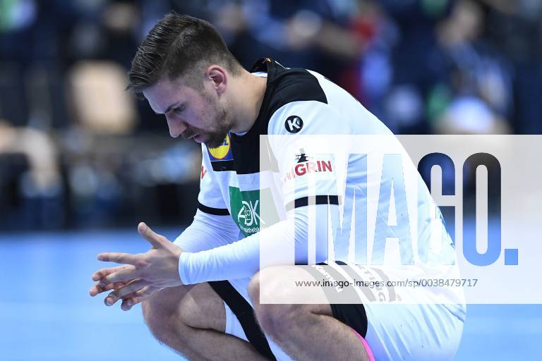 Handball World Cup semi-final Germany Norway on 25 01 2019 at the Barclaycard Arena in Hamburg Fabian Wiede Germany disappointed xRx
