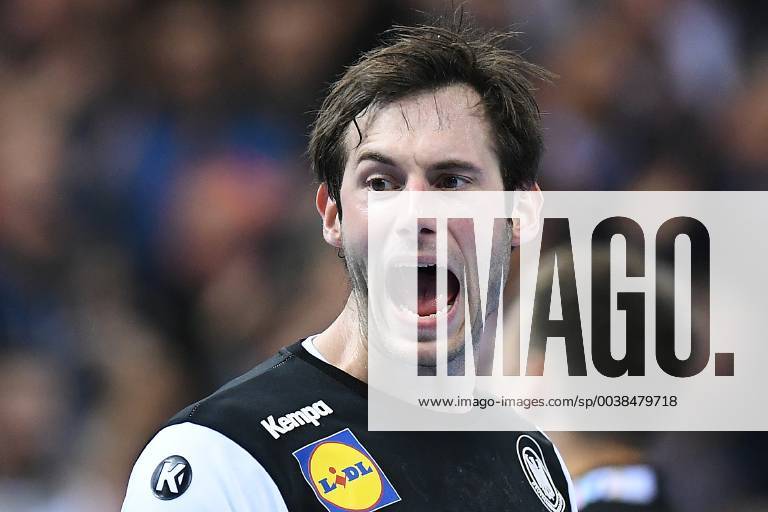 Handball WM Semifinal Germany Norway on 25 01 2019 at the Barclaycard Arena in Hamburg Uwe Gensheimer Germany screams xRx