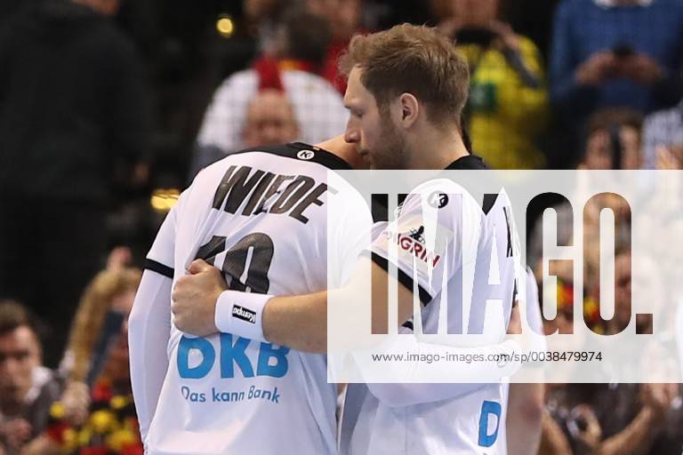 26th Mens Handball World Championship Germany vs Norway 25 01 19 After the game Fabian Wiede Germany 10 and Steffen Weinhold Germany 17