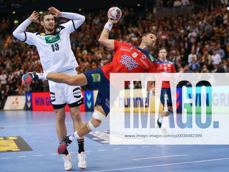Bjarte Myrhol Norway 8 Hendrik Pekeler Germany 13 Germany Norway Handball WM 2019 Hamburg