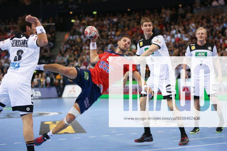 Bjarte Myrhol Norway 8 Uwe Gensheimer Germany 3 Finn Lemke Germany 6 Partick Wiencek Germany 7 Germany Norway Handball WM 2019 Hamburg
