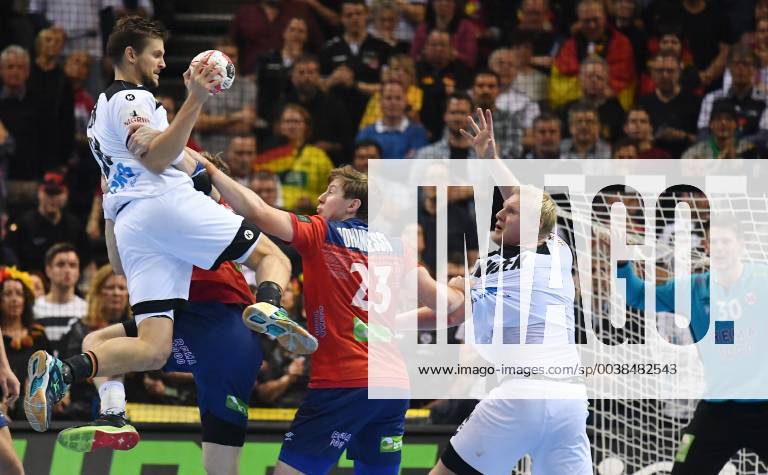 Fabian Böhm Germany right Goran Johannessen Norway Patrick Wiencek Germany Germany Norway Norway IHF Handball World Championship 2019 Handball World Championship 2019 Men Men Men Handball men Handball Germany Germany Semifinal Game 1 half final Hamburg 25 1 2019