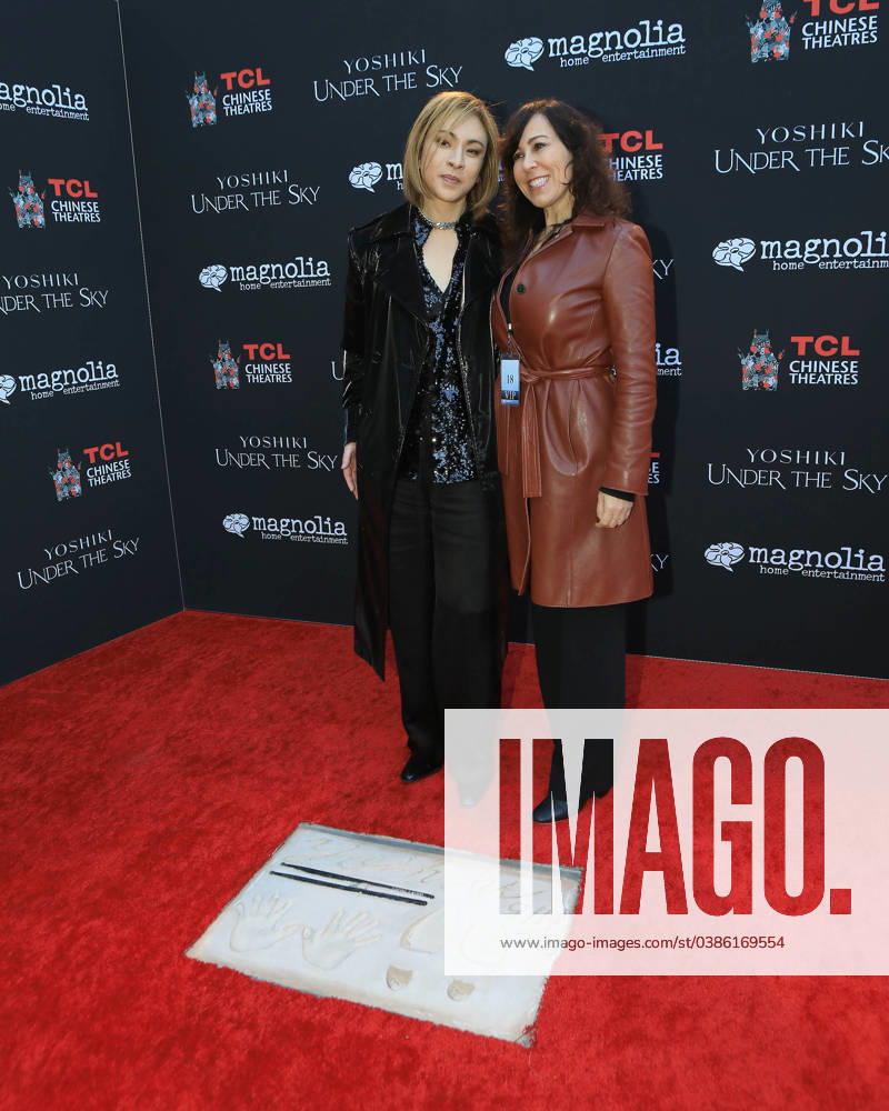 LOS ANGELES, CA - JAN 9, 2024: Yoshiki, Guest at a special ceremony to unveil Yoshikiâ€⠢s newly-inground handprints and footprints held at the TCL Chinese Theatre IMAX. Los Angeles Usa - ZUMAg107 20240109_zep_g107_050